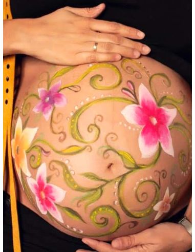 Pintar la barriga en el embarazo , Belly paint en Madrid. 686893178